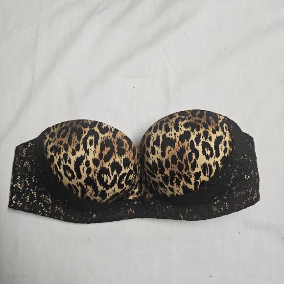 Victoria's Secret Other - VICTORIA'S SECRET VERY SEXY Push UP Leopard Print Strapless 34B Bra Resort wear